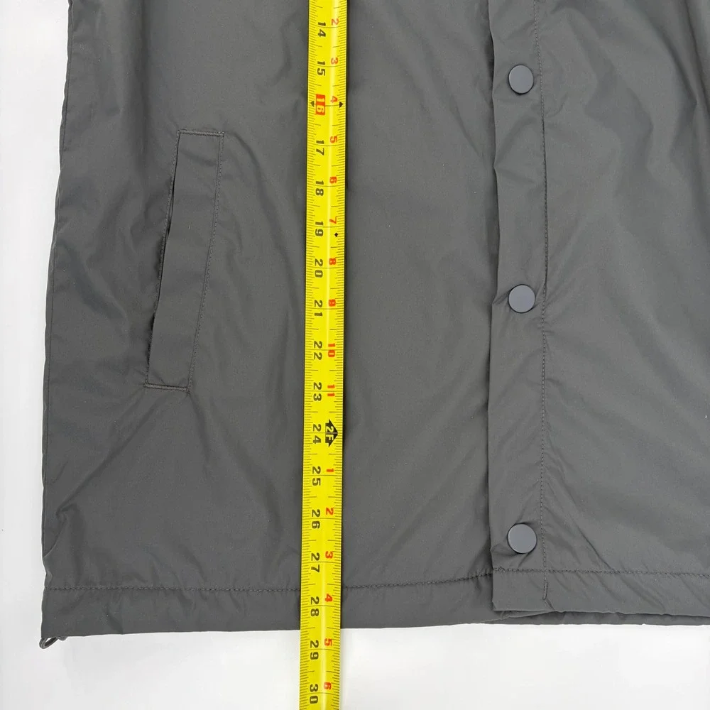 BCG Mens Training Coach Jacket Gray Snap Front Mesh Lined‎ Windbreaker Size S